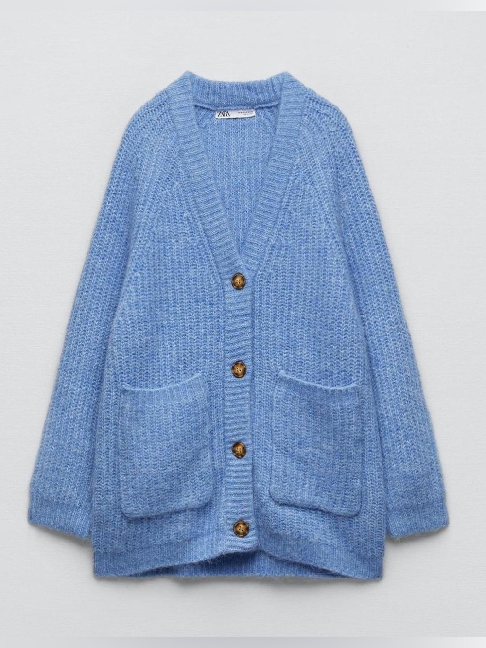 Zara Sky Blue Knit Cardigan